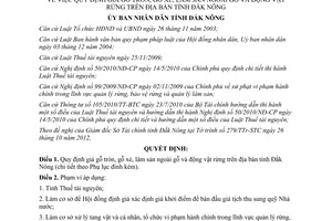 Quyết định 21/2012/QĐ-UBND giá gỗ tròn gỗ xẻ lâm sản ngoài gỗ động vật rừng