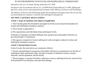 Circular No. 24/2012/TT-BKHCN on the formulation and approval for the on-site