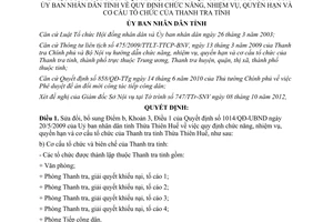 Quyết định 2280/QĐ-UBND sửa đổi Quyết định 1014/QĐ-UBND chức năng nhiệm vụ