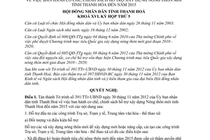 Nghị quyết 43/2012/NQ-HĐND cơ chế chính sách hỗ trợ xây dựng nông thôn mới