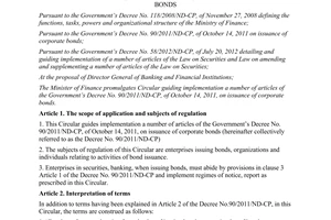Circular No. 211/2012/TT-BTC guiding implementation a number of articles of the