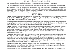 Nghị quyết 22/2012/NQ-HĐND kế hoạch đầu tư xây dựng 3 năm 2013 - 2015