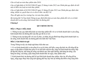 Thông tư 30/2012/TT-BYT điều kiện an toàn thực phẩm đối với cơ sở kinh doanh