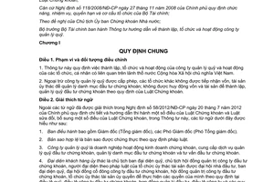 Thông tư 212/2012/TT-BTC hướng dẫn thành lập tổ chức hoạt động công ty quản lý