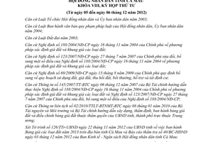 Nghị quyết 11/2012/NQ-HĐND bảng giá đất năm 2013 trên địa bàn tỉnh Cà Mau