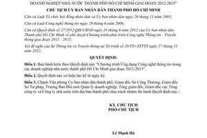 Quyết định 6219/QĐ-UBND năm 2012 phê duyệt Chương trình Ứng dụng Công nghệ