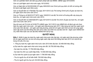 Nghị quyết 49/2012/NQ-HĐND dự toán thu ngân sách Nhà nước Đồng Nai 2013