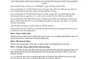 Thông tư 11/2012/TT-BVHTTDL điều kiện hoạt động chuyên môn của cơ sở thể thao