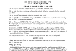 Nghị quyết 17/2012/NQ-HĐND chế độ định mức chi đảm bảo hoạt động Hội đồng