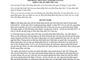 Nghị quyết số 93/2012/NQ-HĐND nhiệm vụ phát triển kinh tế 2013 Kiên Giang