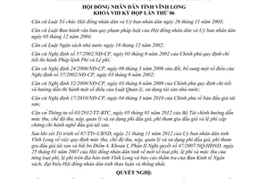 Nghị quyết 46/2012/NQ-HĐND phí đấu giá phí tham gia đấu giá tài sản Vĩnh Long