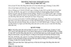 Nghị quyết 87/NQ-HĐND năm 2012 bãi bỏ Nghị quyết 18/2007/NQ-HĐND