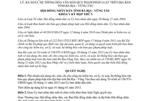 Nghị quyết số 24/2012/NQ-HĐND chi cho công tác kiểm tra, hệ thống hoá văn bản