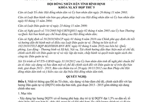 Nghị quyết 29/2012/NQ-HĐND tổ chức xây dựng bảo đảm chế độ chính sách đối với