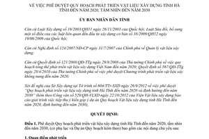 Quyết định 3689/QĐ-UBND năm 2012 phê duyệt Quy hoạch phát triển vật liệu xây