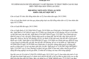 Nghị quyết 62/2012/NQ-HĐND chính sách chuyển đổi đất và hỗ trợ đầu tư phát triển