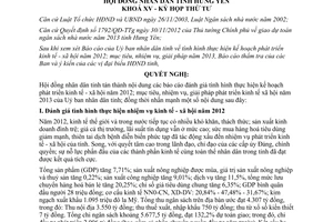 Nghị quyết 22/2012/NQ-HĐND phát triển kinh tế xã hội 2013 Hưng Yên