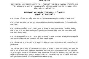 Nghị quyết số 27/2012/NQ-HĐND thu lệ phí hộ tịch việc ghi vào sổ hộ tịch