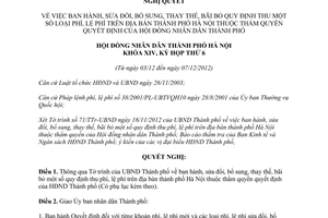 Nghị quyết 22/2012/NQ-HĐND sửa đổi thu phí lệ phí Hà Nội