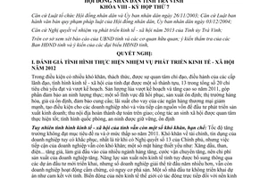 Nghị quyết 21/2012/NQ-HĐND nhiệm vụ phát triển kinh tế xã hội Trà Vinh