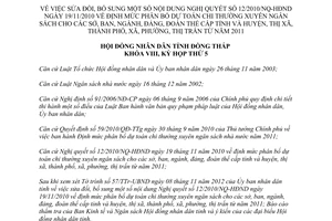 Nghị quyết 93/2012/NQ-HĐND sửa đổi Nghị quyết 12/2010/NQ-HĐND Đồng Tháp