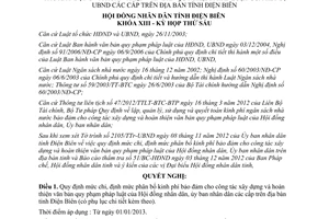 Nghị quyết 292/2012/NQ-HĐND mức chi định mức phân bổ kinh phí bảo đảm công tác