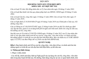 Nghị quyết 295/2012/NQ-HĐND chính sách hỗ trợ cán bộ công viên chức đi học