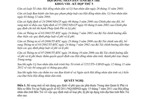 Nghị quyết 30/2012/NQ-HĐND bổ sung mức giá vé tháng qua phà Bến Tre