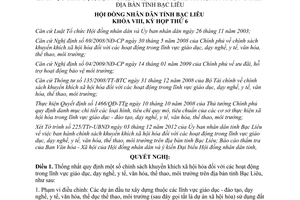 Nghị quyết 28/2012/NQ-HĐND xã hội hóa giáo dục dạy nghề y tế văn hóa thể thao