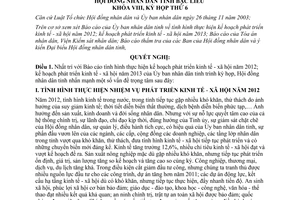 Nghị quyết 15/2012/NQ-HĐND nhiệm vụ phát triển kinh tế xã hội năm 2013 Bạc Liêu