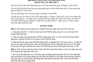 Nghị quyết 36/2012/NQ-HĐND8 dự toán ngân sách 2013 Bình Dương