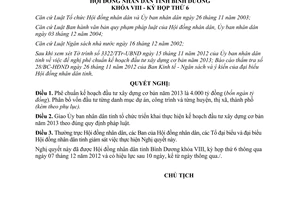 Nghị quyết 37/2012/NQ-HĐND8 kế hoạch đầu tư xây dựng cơ bản 2013 Bình Dương