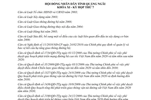 Nghị quyết 30/2012/NQ-HĐND Quy hoạch phát triển giao thông vận tải Quảng Ngãi