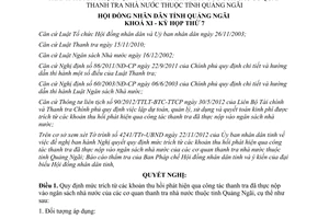Nghị quyết 32/2012/NQ-HĐND mức trích từ khoản thu hồi phát hiện qua công tác