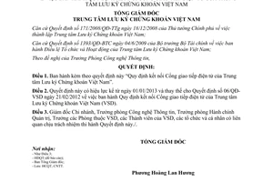 Quyết định 230/QĐ-VSD năm 2012 Quy định kết nối Cổng giao tiếp điện tử