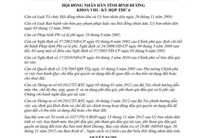 Nghị quyết 39/2012/NQ-HĐND8 mức thu phí phí tham gia đấu giá tài sản Bình Dương