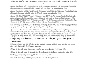 Kế hoạch 5822/KH-UBND sử dụng vật liệu xây dựng không nung bỏ lò gạch thủ công