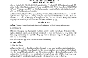 Nghị quyết 38/2012/NQ-HĐND Chương trình giải quyết việc làm Sơn La 2013