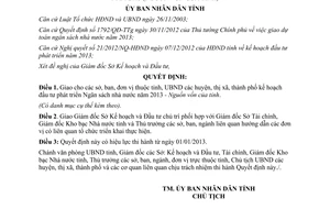 Quyết định số 683/QĐ-UBND năm 2012 giao chỉ tiêu kế hoạch đầu tư Bình Định