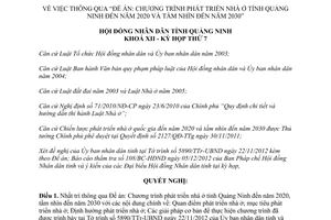 Nghị quyết 82/2012/NQ-HĐND thông qua Đề án Chương trình phát triển nhà ở