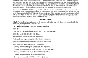 Nghị quyết 33/2012/NQ-HĐND phân bổ dự toán chi ngân sách cấp tỉnh 2013 Sơn La