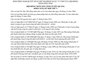 Nghị quyết 12/2012/NQ-HĐND điều chỉnh phát triển thuỷ lợi tỉnh Tuyên Quang