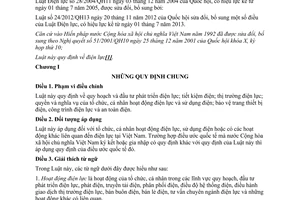 Văn bản hợp nhất 07/VBHN-VPQH hợp nhất Luật Điện lực