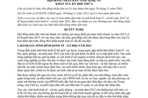 Nghị Quyết 61/2012/NQ-HĐND nhiệm vụ năm 2013 Nghệ An