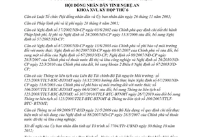 Nghị quyết 72/2012/NQ-HĐND đối tượng mức thu chế độ quản lý phí bảo vệ môi trườn