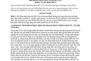 Nghị quyết 61/2012/NQ-HĐND nhiệm vụ kinh tế xã hội quốc phòng an ninh năm 2013