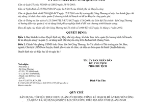 Quyết định 4093/QĐ-UBND năm 2012 xây dựng tổ chức kế hoạch đề án khuyến công