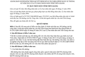 Quyết định 26/2012/QĐ-UBND sửa đổi chính sách đào tạo bồi dưỡng cán bộ công chức