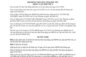 Nghị quyết 73/2012/NQ-HĐND chi hoạt động Hội đồng nhân dân Phú Yên