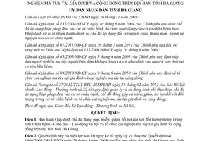 Quyết định 2773/2012/QĐ-UBND Quy định chế độ đóng góp miễn giảm hỗ trợ